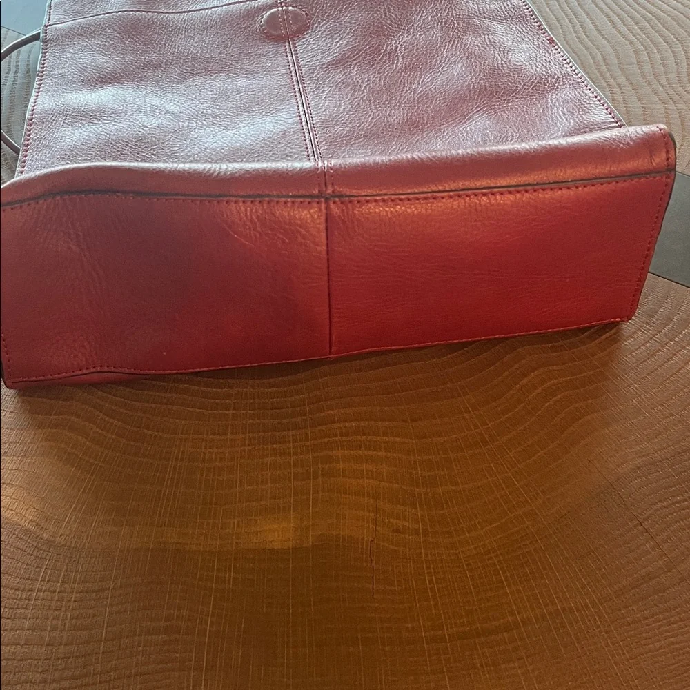 Pelle Studio Red Tote with Branded Patch - Picture 7 of 7